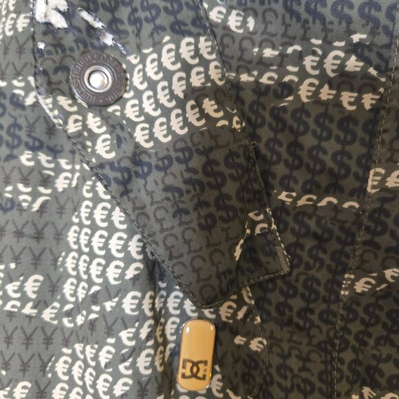 DC Dolla Sign$$ Snowpants Men's XL Y2K All Over Design Army Green Khaki - Picture 3 of 10